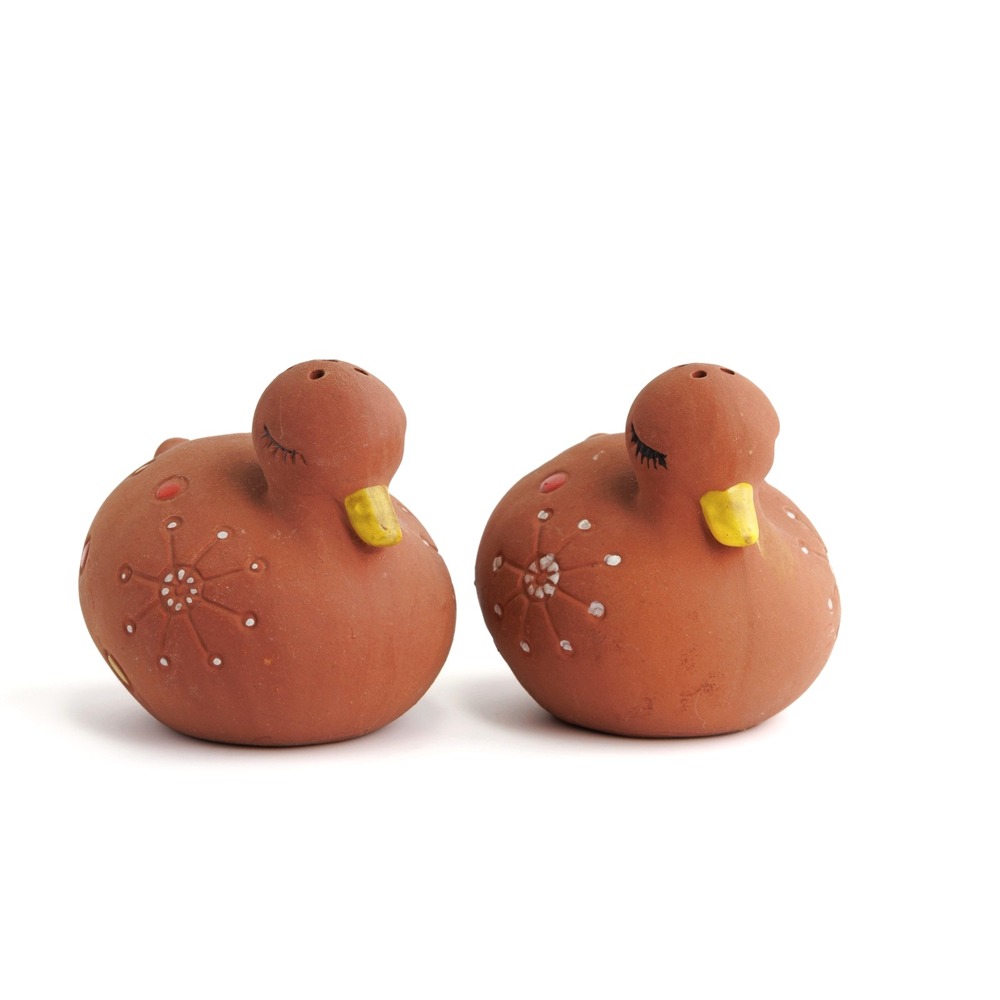 Vintage 1950s Holt Howard Terracotta Duck Salt Pepper Shakers Mid-Century